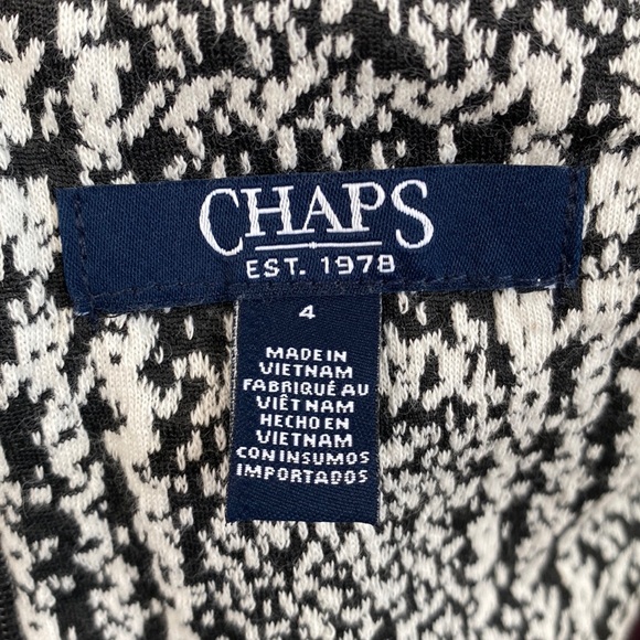 CHAPS BLACK COMBO DRESS SIZE 4 MSRP $69.00 NWT - Picture 9 of 11
